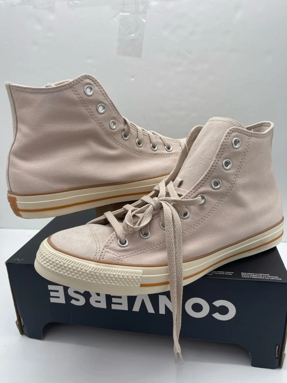 Converse Mens CTAS Hi Warm Clay Nachetta Beige A11454C High Top Sneakers Classic - Picture 8 of 16